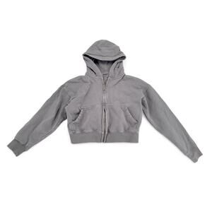 YoungLA Full Zip Hoodie X-Small Gray YLA‎ Logo Streetwear Sweatshirt